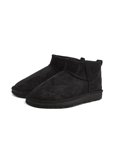 Pierre Cardin 52126 Süet İçi Kürklü Mini Boy Bilekte Kısa Kadın Bot Siyah