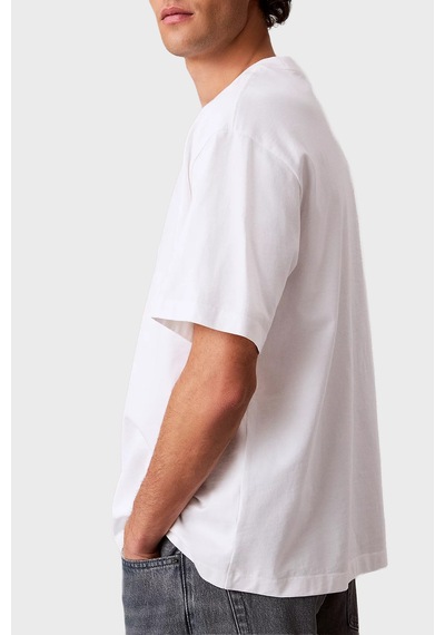 Calvin Klein Erkek T Shirt Lv04rf819g Yaf Beyaz Beyaz