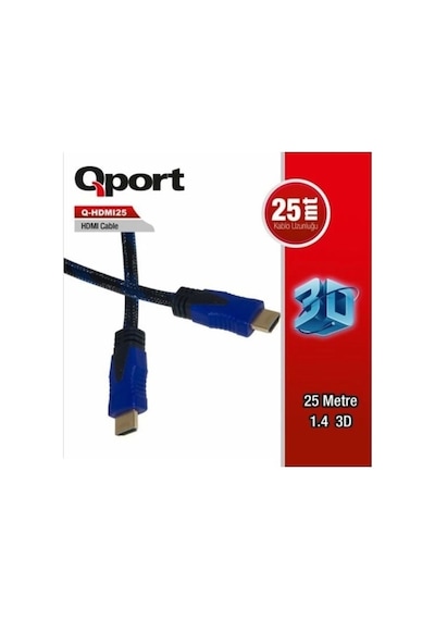 Qport Q-hdmı253 25metre Hdmı Kablo 2.0 4k Altın Uç