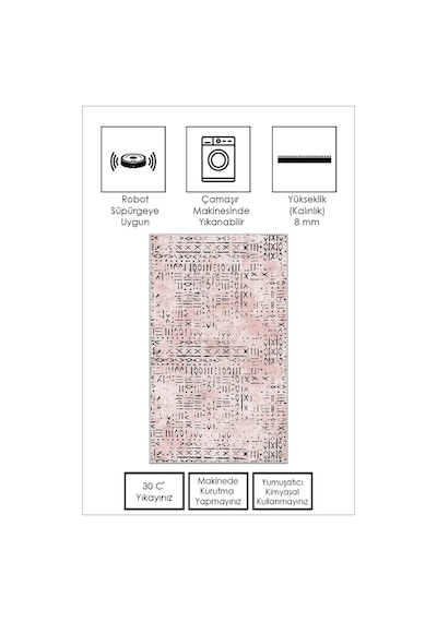 West Home Dijital Baskı Yıkanabilir Kaymaz Taban Mutfak Halısı Salon Halısı Ve Yolluk Wh 548 Rose