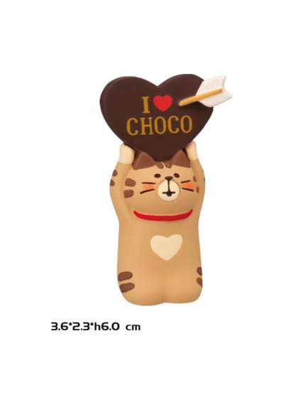 Love Chocolate Çikolata Sever Kedi Mini Figür