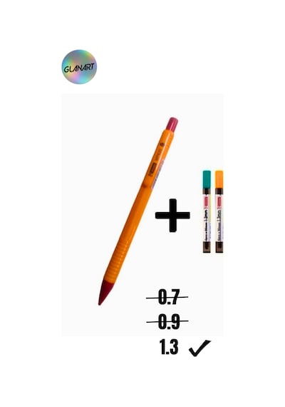 1.3 Mm Uçlu Kalem Ve 2 Paket 1.3 Mm Uç Seti Mikro Turuncu