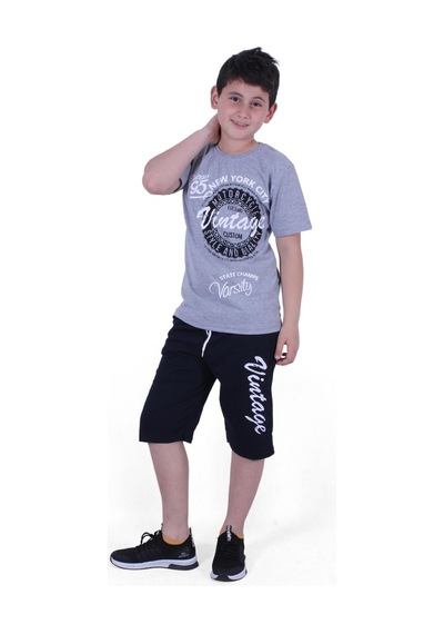 Fyk Kids Custom Yazı Baskılı Erkek Çocuk Yazlık Takım Çok Renkli