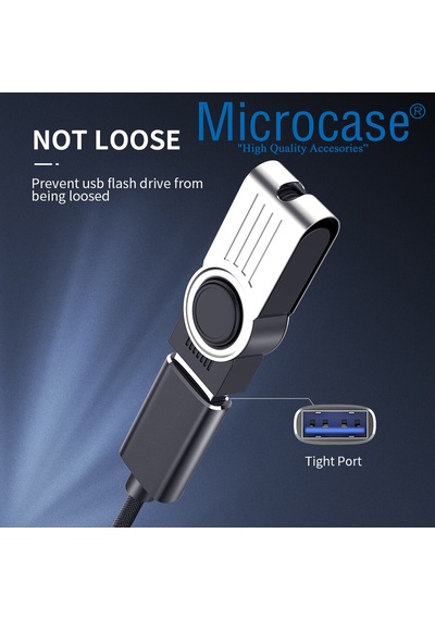 Microcase Type C Usb 3.0 Otg Adaptör - Siyah Al2599