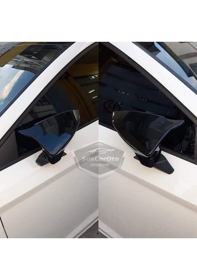 ŞüsCarOto Seat Leon MK3 MK3.5 2012-2020 Batman Yarasa Ayna Kapağı Piano Black ABS Plastik (00)