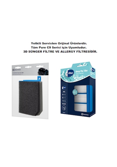 Electrolux Uyumlu Pure C9 Serisi - Pc91-8stm - Anıma - Alrg - 4rrt Filtre Seti 1 Takım