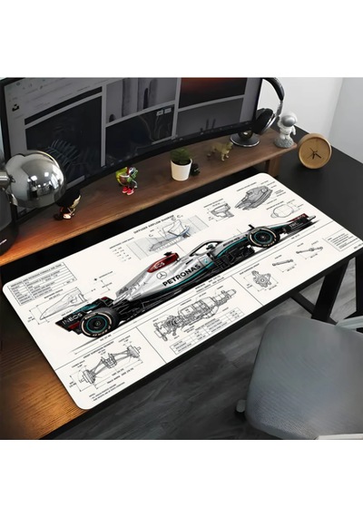 F1 Amg Baskılı 90x40 Kaymaz Taban Mousepad 90x40cm