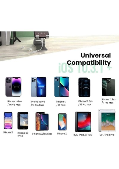 Apple Uyumlu iPhone  Lightning Telefon Kulaklık Çevirici Aux Dönüştürücü Aparat Kulaklık Jack Adaptörü Aux Dönüştürücü