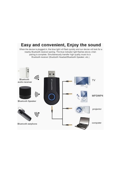 Bilgisayar Televizyon Tv Bluetooth Ses Vericisi Usb Kit Adaptörü