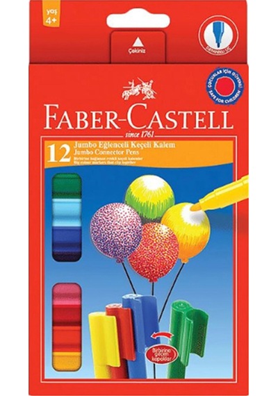 Faber-Castell Eğlenceli Keçeli Kalem Jumbo 12 Renk
