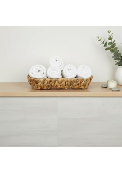 Hasır Oval Ekmek Sepeti Ve Çok Amaçlı Düzenleyici, 28x6 Cm Doğal Örme Sunum Tabağı, İnce Uzun Baget Ekmeklik, Genel