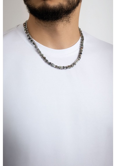 So Chic Jasper Taşlı 55 Cm Çelik Çoklu Erkek Kolye