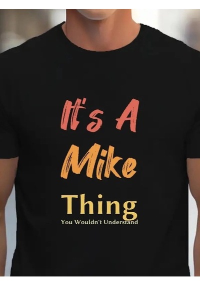Zennamoda Erkek It Is A Mike Thing Baskılı Erkek T-shirt Siyah