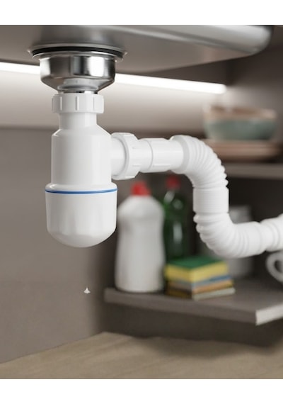 Lavabo Sifon Seti Esnek Borulu Koku Engelleyici Sızdırmaz Ve Kolay Montajlı Standart