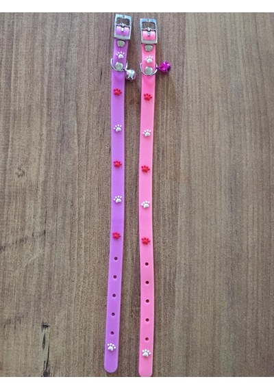 Pati Desenli Ayarlanabilir Silikonlu Kedi Tasması 2 Adet 1*30 cm