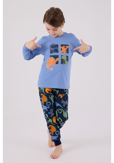 Rolypoly Erkek Çocuk Mavi Pijama Takımı Rp3661-c-v1