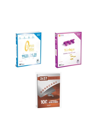 2027 2027 Üçdörtbeş Tyt Matematik Kpss Ales Msü Dgs Sıfır Risk Problemler + Türkçe Soru + Ankapade 3'lü Set