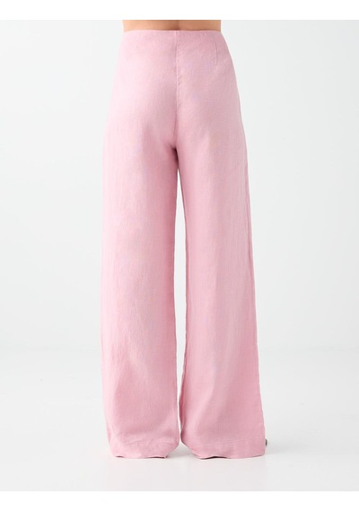 Jimmy Key Jimmy Key Pembe %100 Keten Normal Paça Normal Bel Uzun Pantolon 6sw187026610
