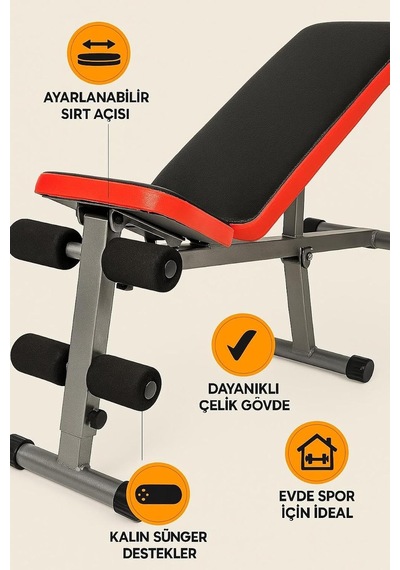 Ultra Dayanaıklı Ayarlanabilir Fonksiyonel Biceps Bench Ağırlık Sehpası Fitness Sehpa Karışık Tek Ebat