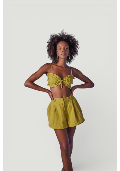 Holly Lolly Crop Model Bağlamalı Playa Büstiyer Yeşil YEŞİL