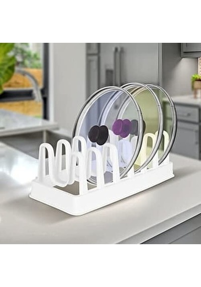 Ayrex Lirazon Tava, Tencere Kapağı Organizer, 6 Bölmeli Düzenleyici, Yer Kazandıran Kapak Standı Diğer