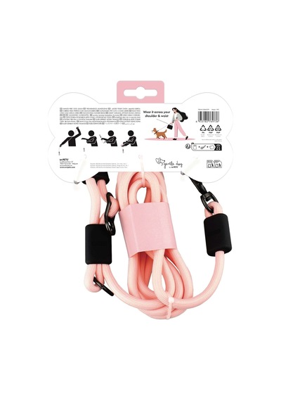 M-pets Gentle Dog Fonksiyonel Gezdirme Tasma Pink Çok Renkli