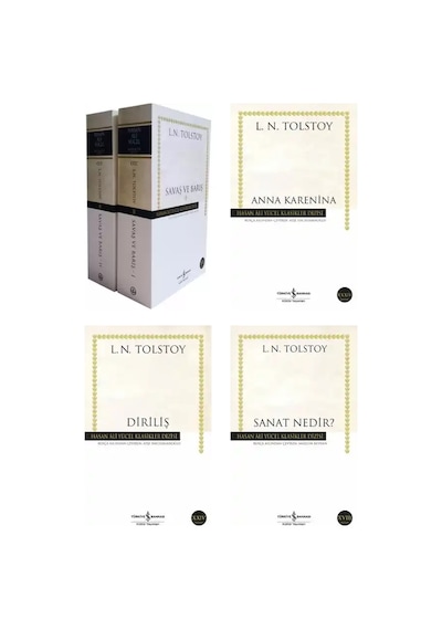İş Bankası L.n. Tolstoy Savaş Ve Barış Anna Karenina Diriliş Ve Sanat Nedir 4lü Set