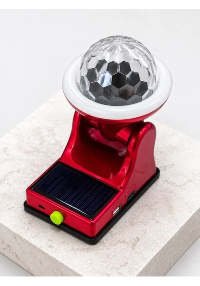 Astraltech Taşınabilir Solar Led Parti Lambası Usb Şarjlı Renkli
