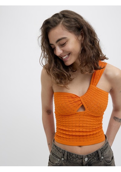 Jack & Jones Kadın Tek Omuz Bluz - Neye - 12275504 Persimmon Orange Jack & Jones Kadın Tek Omuz Bluz - Neye - 12275504 Persimmon Orange