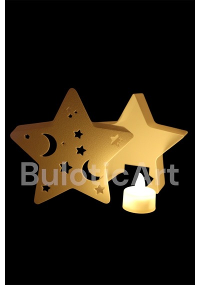 Buloticart Tealigt Gece Lambası Çocuk Odası Masa Lambası Pilli Tealight Lamba Pil Ve Lamba Birlikte Beyaz