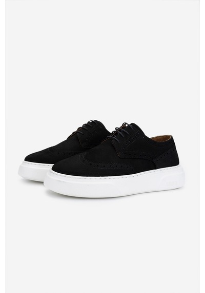Valmenti Erkek Hakiki Deri Siyah Nubuk Sneakers & Spor Ayakkabı 871 1207 Erk Erk Y25 Sıyah Nbk Siyah