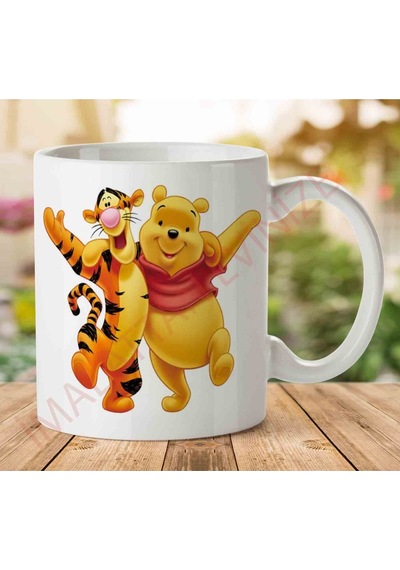 A2589 Sevimli Ayı Winnie Çizgi Film İki Tarafı Baskılı Kupa Bardak.jpg