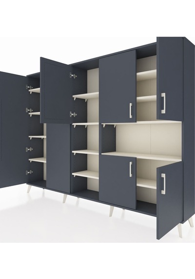 Arges Dolap 13 Raflı 7 Kapaklı 220x30x163 Antrasit-antrasit/aytaşı Antrasıt/aytası - Antrasıt Arges Dolap 13 Raflı 7 Kapaklı 220x30x163 Antrasit-antrasit/aytaşı Antrasıt/aytası - Antrasıt