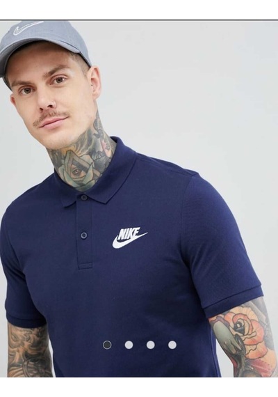 Nike Sportswear Polo Cotton Tee Navy Polo Yaka Tişört Lacivert Lacivert