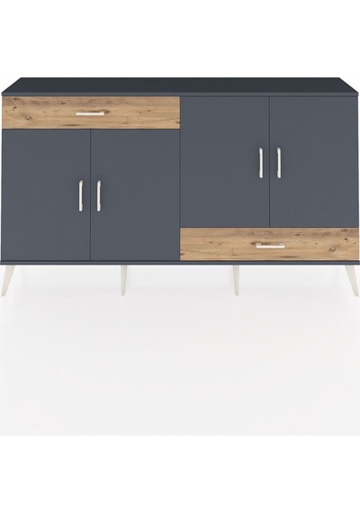 Arges Konsol 5 Raflı 2 Çekmeceli 4 Kapaklı 176x30x99 Antrasit-ant Antrasit-antrasit/çam Arges Konsol 5 Raflı 2 Çekmeceli 4 Kapaklı 176x30x99 Antrasit-ant Antrasit-antrasit/çam