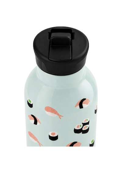 Mamawata Sushi Pipetli Çocuk Termos Matara 470 Ml Paslanmaz Çelik Sızdırmaz Yalıtımlı Suluk Buz Mavi
