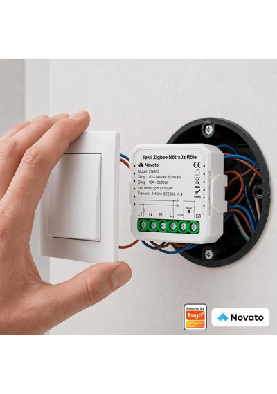 Tuya Mini Zigbee Nötrsüz Tek Çıkışlı Röle