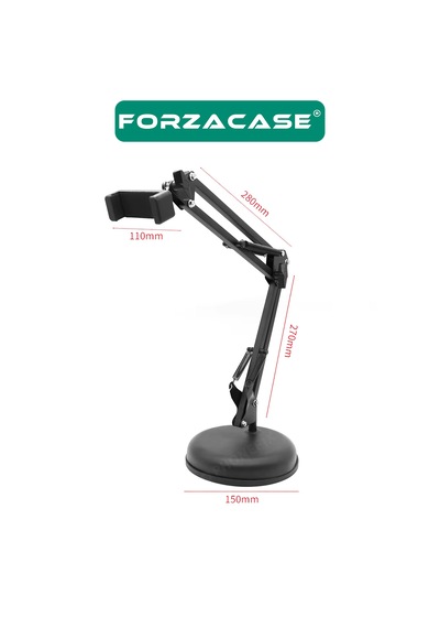 Forzacase Masaüstü 360 Derece Ayarlanabilir Akrobatik Telefon Tutucu Stand - Fc1131 Siyah