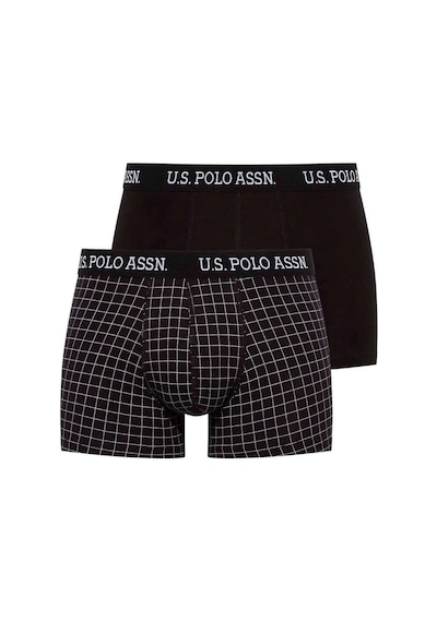 U.S. Polo Assn. Erkek Siyah - Siyah Baskılı 2 Li Boxer 82006 Siyah - Siyah Baskılı