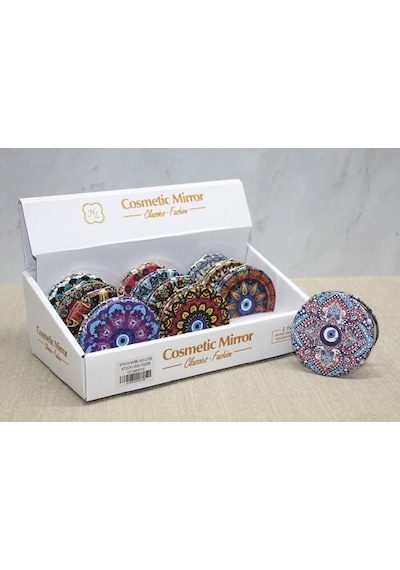 Taşlı El Aynası Yuvarlak İnce Model 5