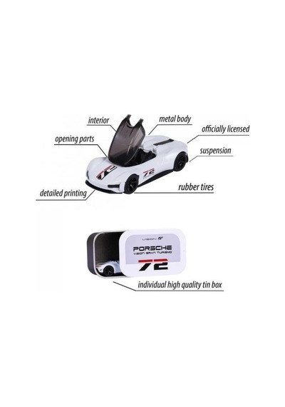 Majorette Porsche Motorsport Deluxe Araçlar - Vision Gran Turismo Beyaz 212053161