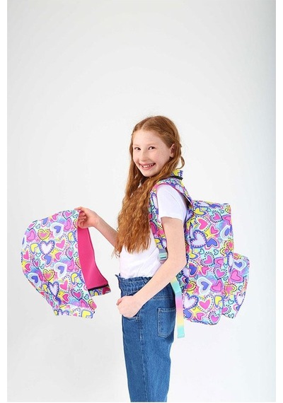 Kaukko Kids Sırt Çantası Evolution Heart Su Geçirmez Okul Çantası