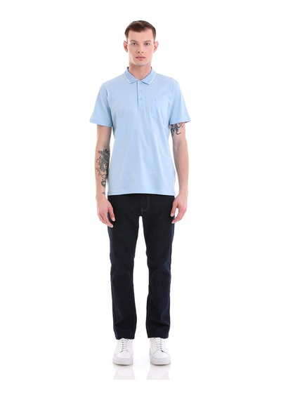Hatemoğlu Mavi Regular Fit Cepli Polo Yaka Merserize Pamuk T-Shirt 3536102 Mavi Hatemoğlu Mavi Regular Fit Cepli Polo Yaka Merserize Pamuk T-Shirt 3536102 Mavi