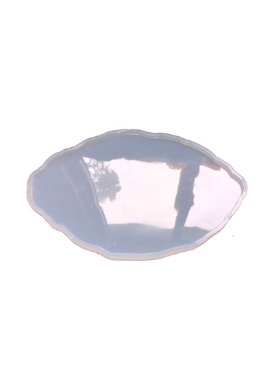 Epoksi Silikon Kalıp Yerli Oval Dalgalı Nişan Ve Söz Tepsi Kalıbı 34.5x24.5 Cm