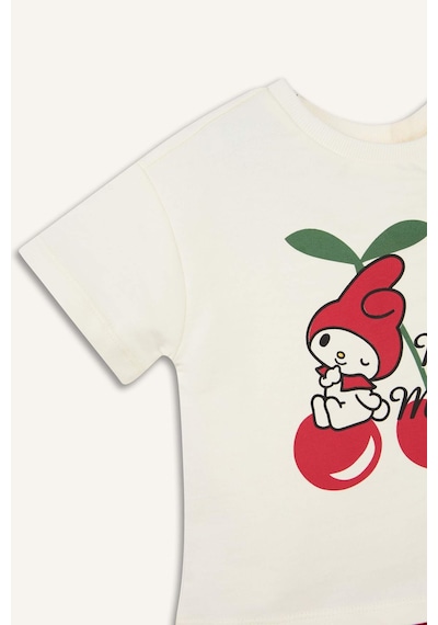 Defacto Monchhichi Sweatshirt Kumaşı 2li Takım Kız Bebek H2761a526sper105 Ekru-er105