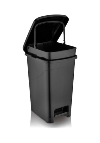 Omnipazar Srl-3028 Slim Pedallı İç Kovalı Plastik Çöp Kovası 15 Litre Siyah