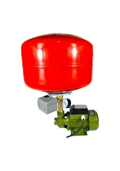 24 Litre Küre Tanklı Ev Tipi Hidrofor Seti 2 Kat 2 Daire 0,50hp