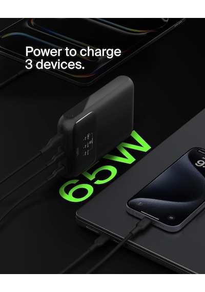 Boostcharge 3 Portlu Dizüstü Powerbank, Usb-c Ve Usb-a Portları, Hızlı Şarj Usb-c Güç Dağıtımı, Macbook, İphone 17, 16 Serisi, İpad Pro, Galaxy S25 Vb. İçin Taşınabilir Şarj Cihazı - Siyah Boostcharge 3 Portlu Dizüstü Powerbank, Usb-c Ve Usb-a Portları, Hızlı Şarj Usb-c Güç Dağıtımı, Macbook, İphone 17, 16 Serisi, İpad Pro, Galaxy S25 Vb. İçin Taşınabilir Şarj Cihazı - Siyah