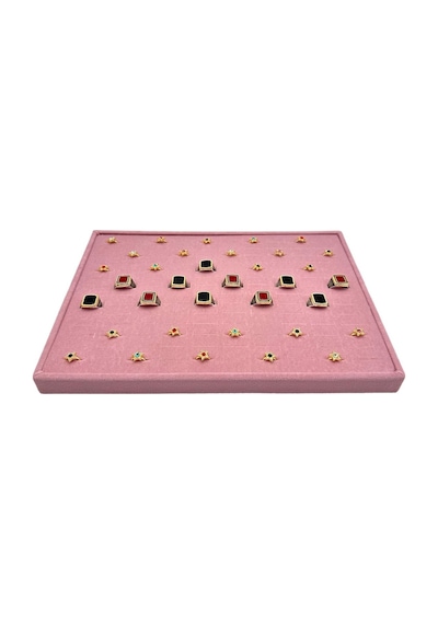 Yüzük Ve Koldüğmesi Tablası Batırmalı Pembe