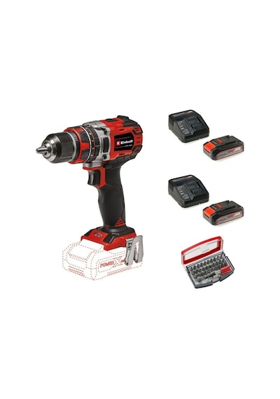 Einhell Tp-cd 18/50 Li-ı Bl Solo Akülü Vidalama Seti + 2 X 2.5 Ah Starter Kit + Kwb 32 Parça Bits Uç